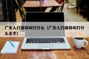 广东人打麻将叫打什么（广东人打麻将叫打什么名字）