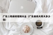 广东二哥麻将视频大全（广东麻将大哥大多少倍）
