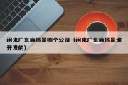 闲来广东麻将是哪个公司（闲来广东麻将是谁开发的）