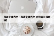 书法字体大全(书法字体大全 对照表在线转换) 书法字体大全(书法字体大全 对照表在线转换)