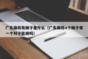 广东麻将有顺子是什么（广东麻将4个顺子带一个对子能胡吗）